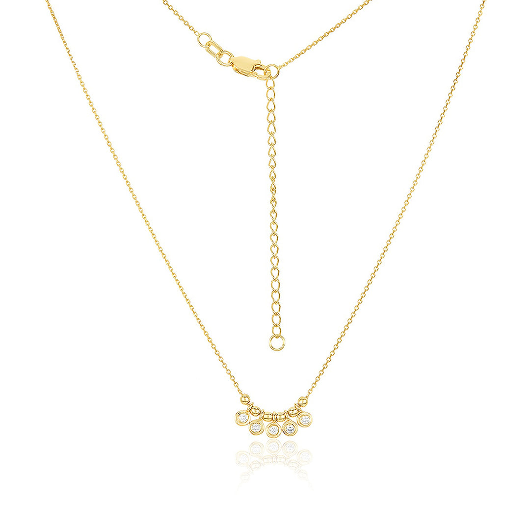 14K Gold Diamond Charm Necklace, LLGC-036
