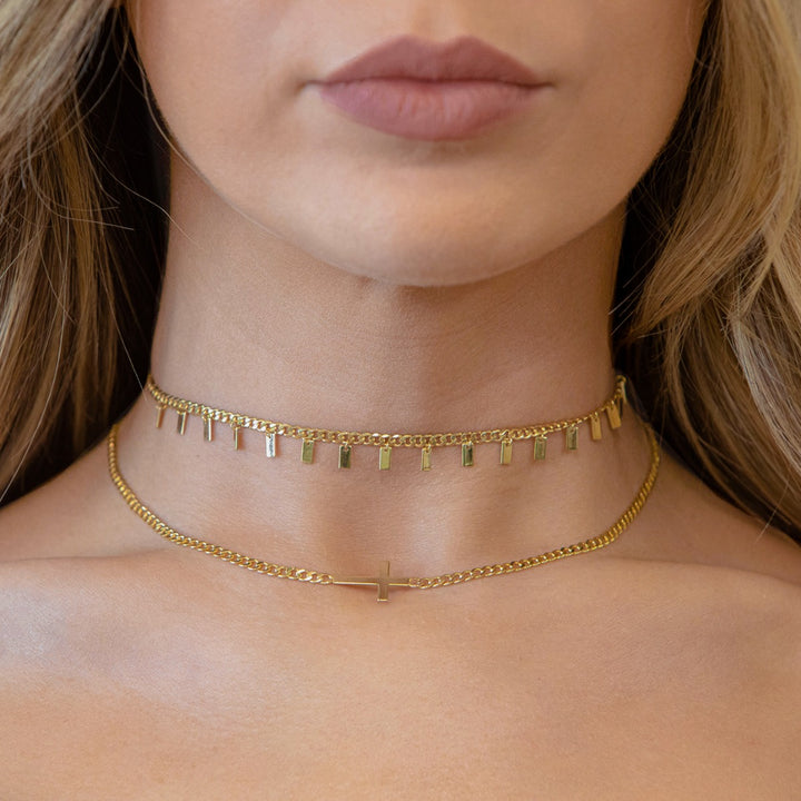 Dangle Mini Dog Tag Choker