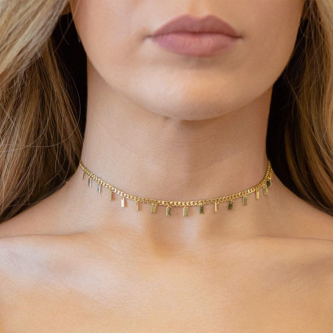 Dangle Mini Dog Tag Choker