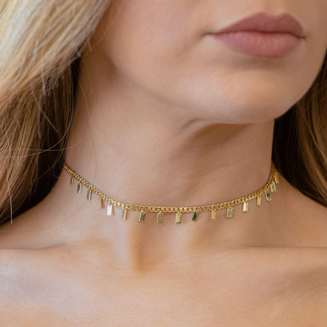 Dangle Mini Dog Tag Choker