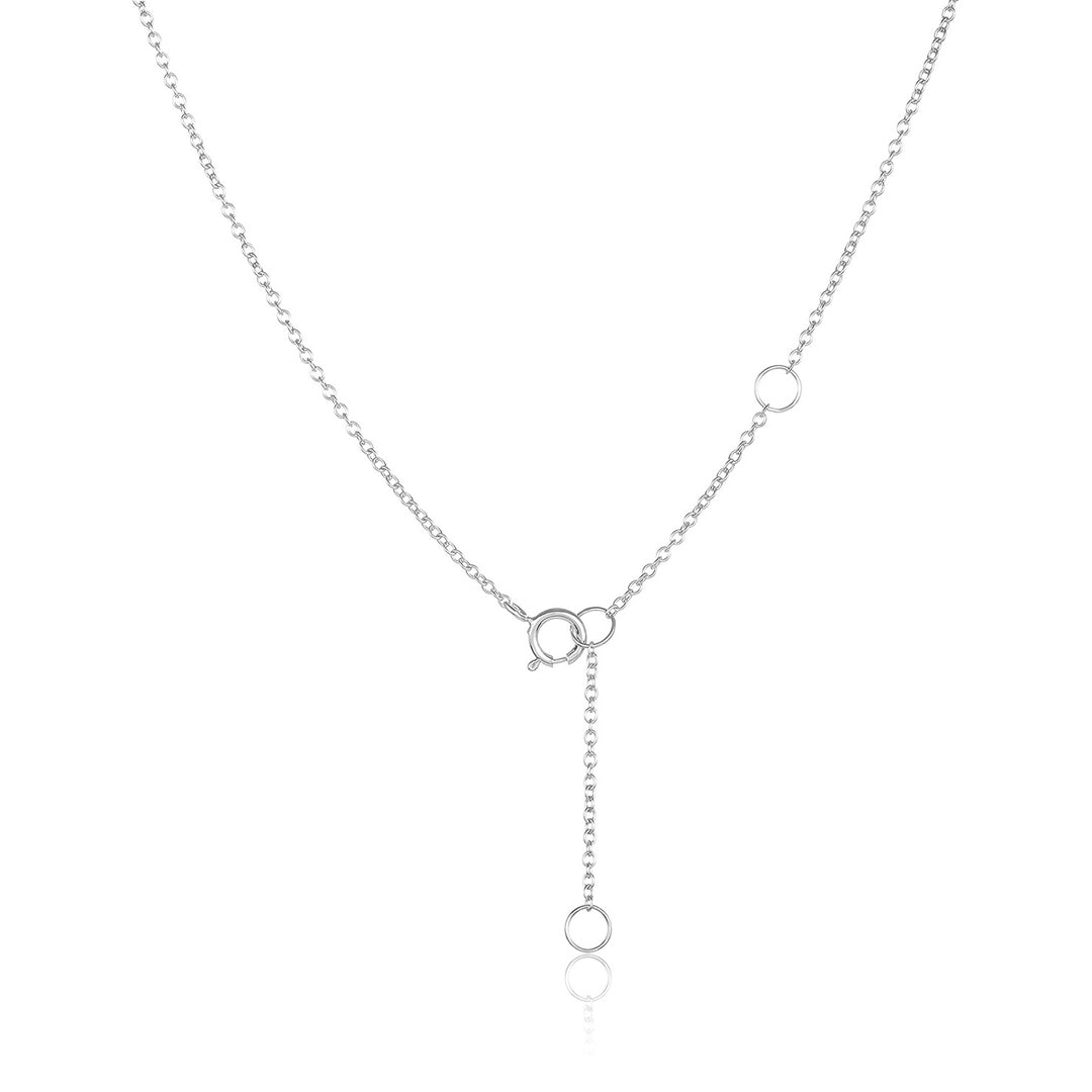 18K White Gold Diamond Charm Necklace Pendant