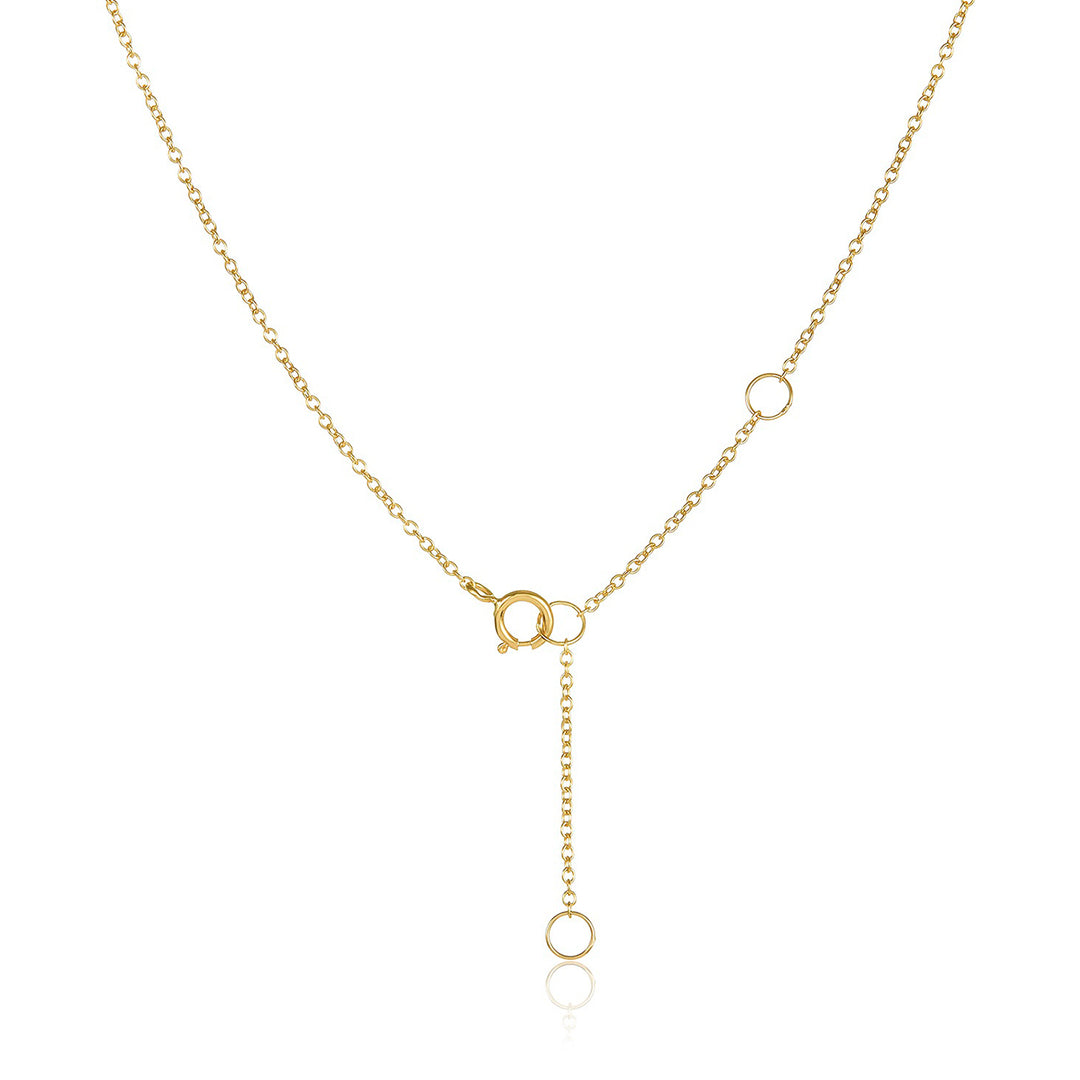 18k Solid Yellow Gold Diamond Cross Necklace Pendant