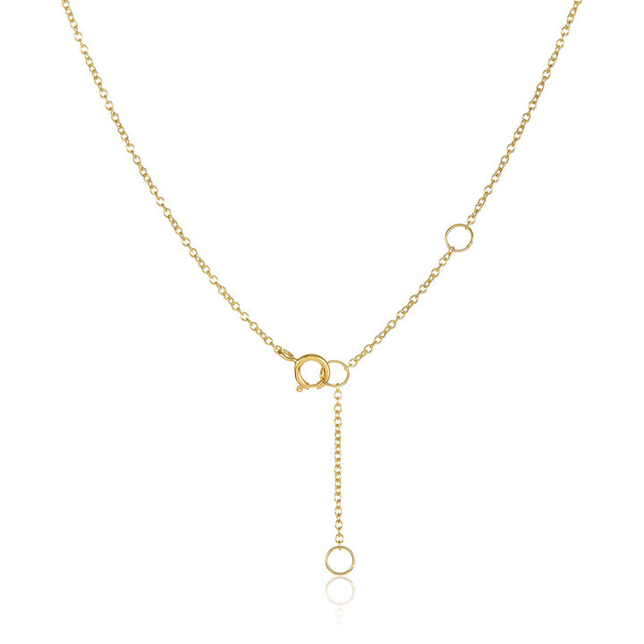 18K Gold Diamond Drip Necklace Pendant