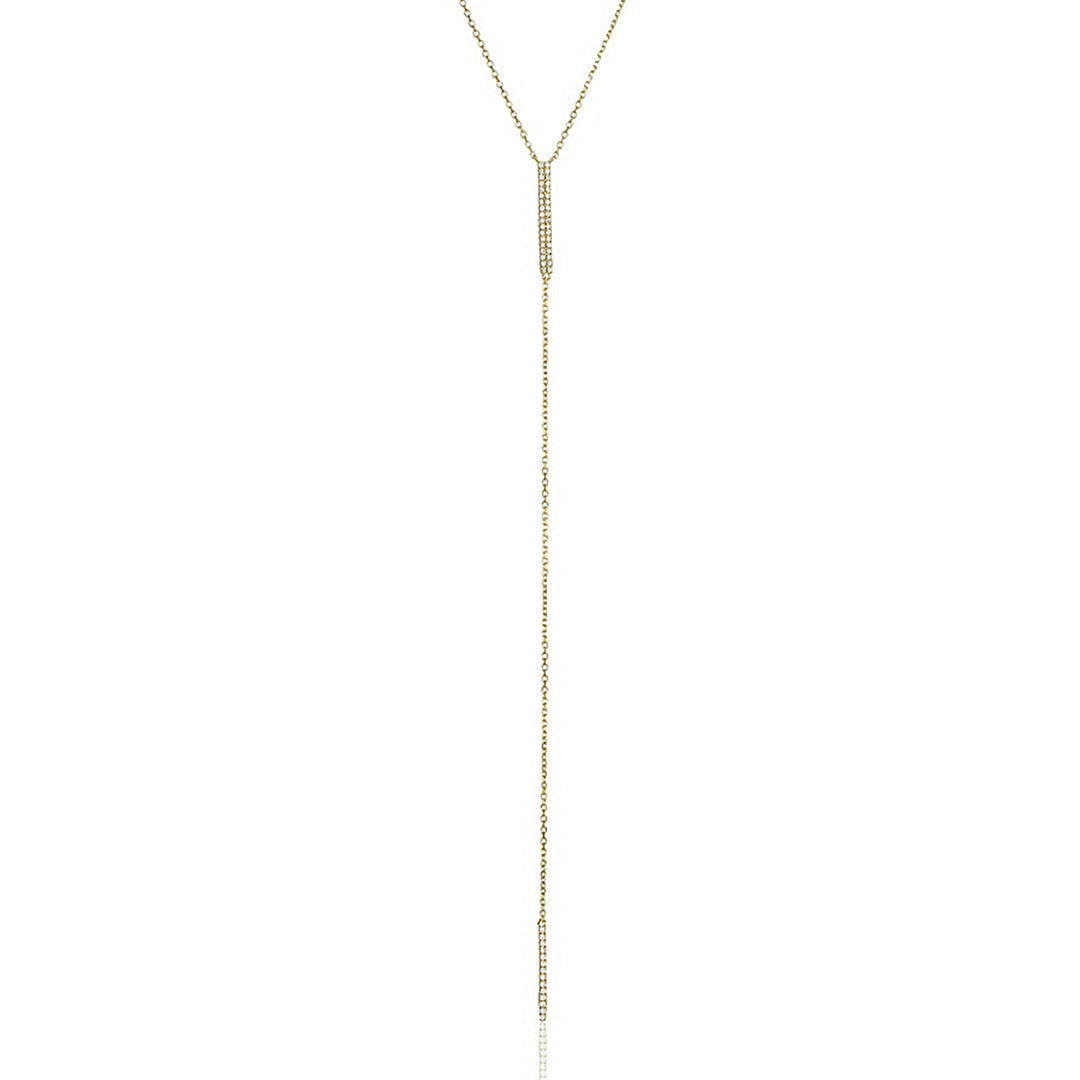 18K Gold Diamond Drip Necklace Pendant