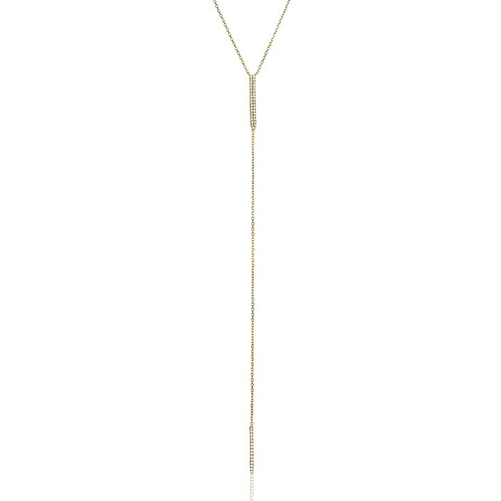 18K Gold Diamond Drip Necklace Pendant