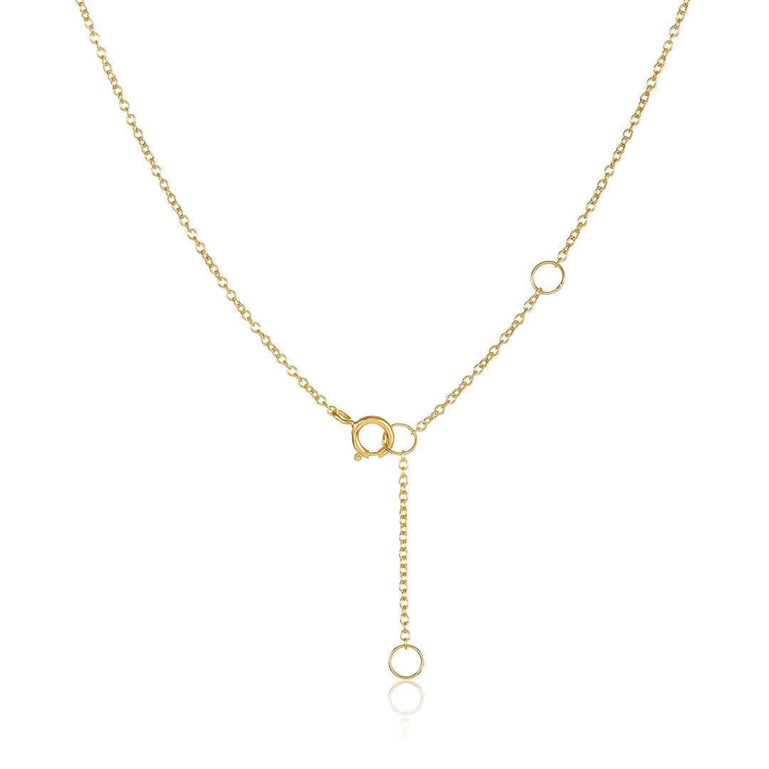 18K Gold Diamond Long Drip Necklace Pendant