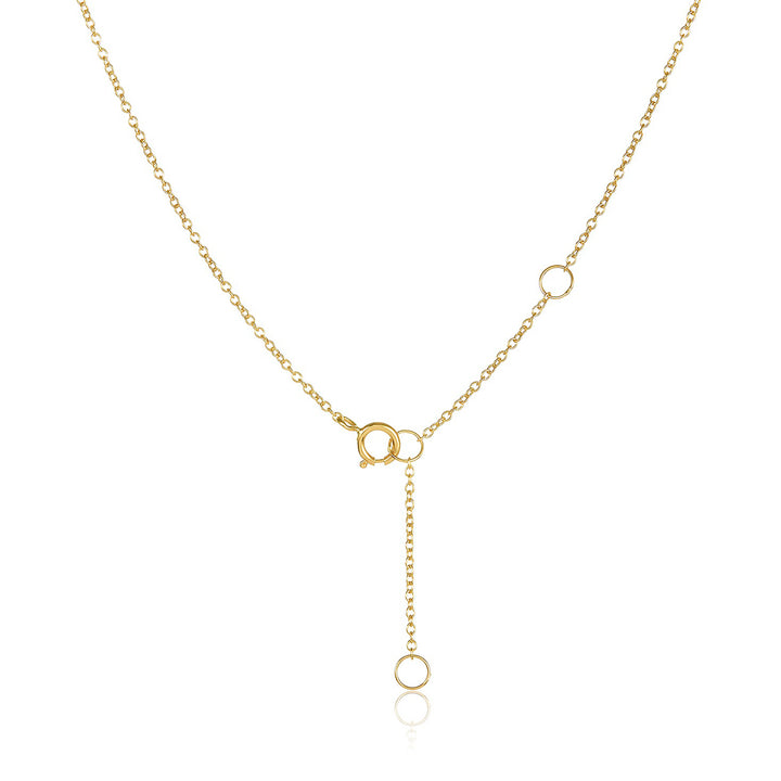 18K Gold Diamond Long Drip Necklace Pendant