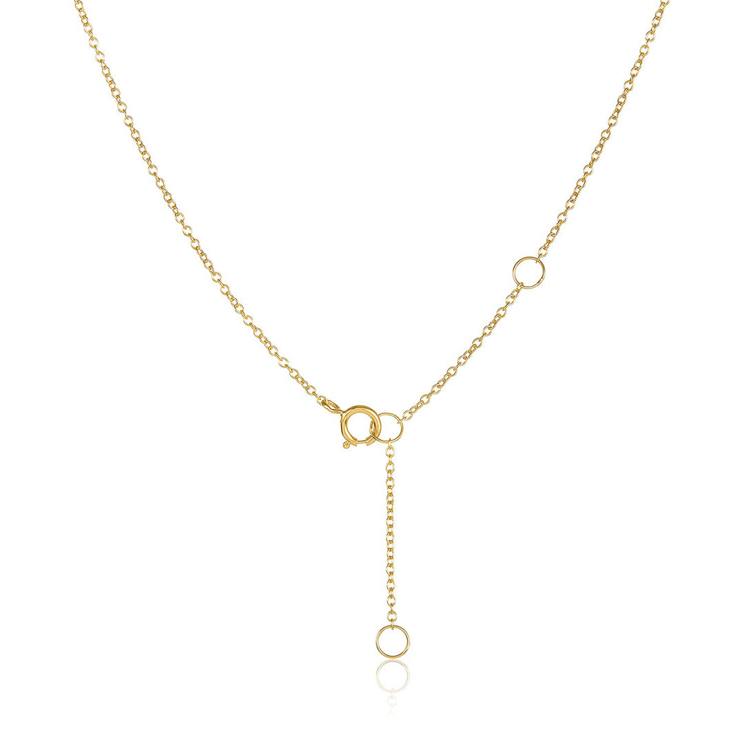 18K Gold Diamond Oval Shape Necklace Pendant