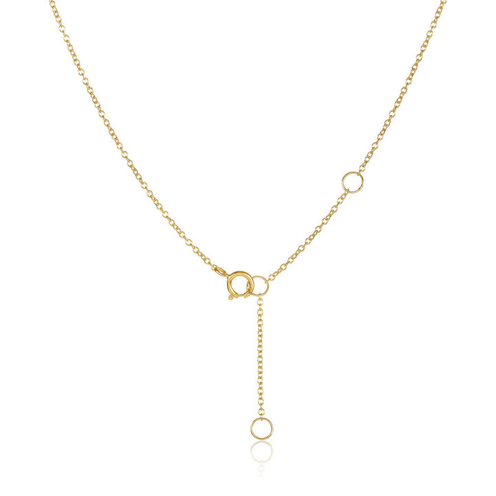 18K Gold Diamond Short Drip Necklace Pendant