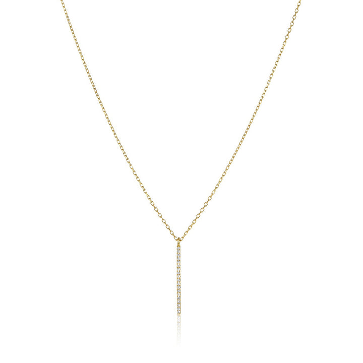 18K Gold Diamond Short Drip Necklace Pendant