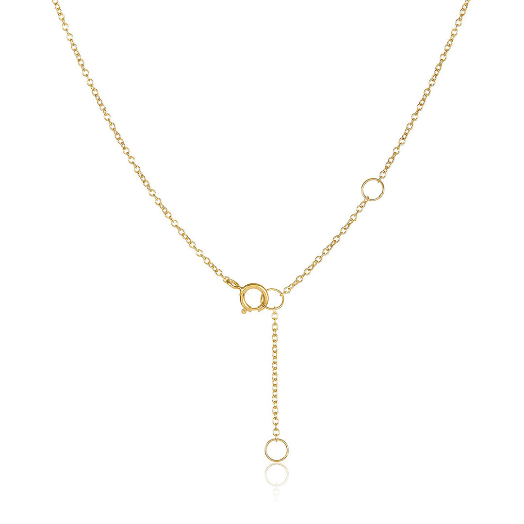18K Gold Diamond V Drip Necklace Pendant