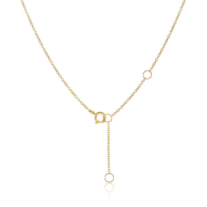 18K Gold Diamond V Drip Necklace Pendant