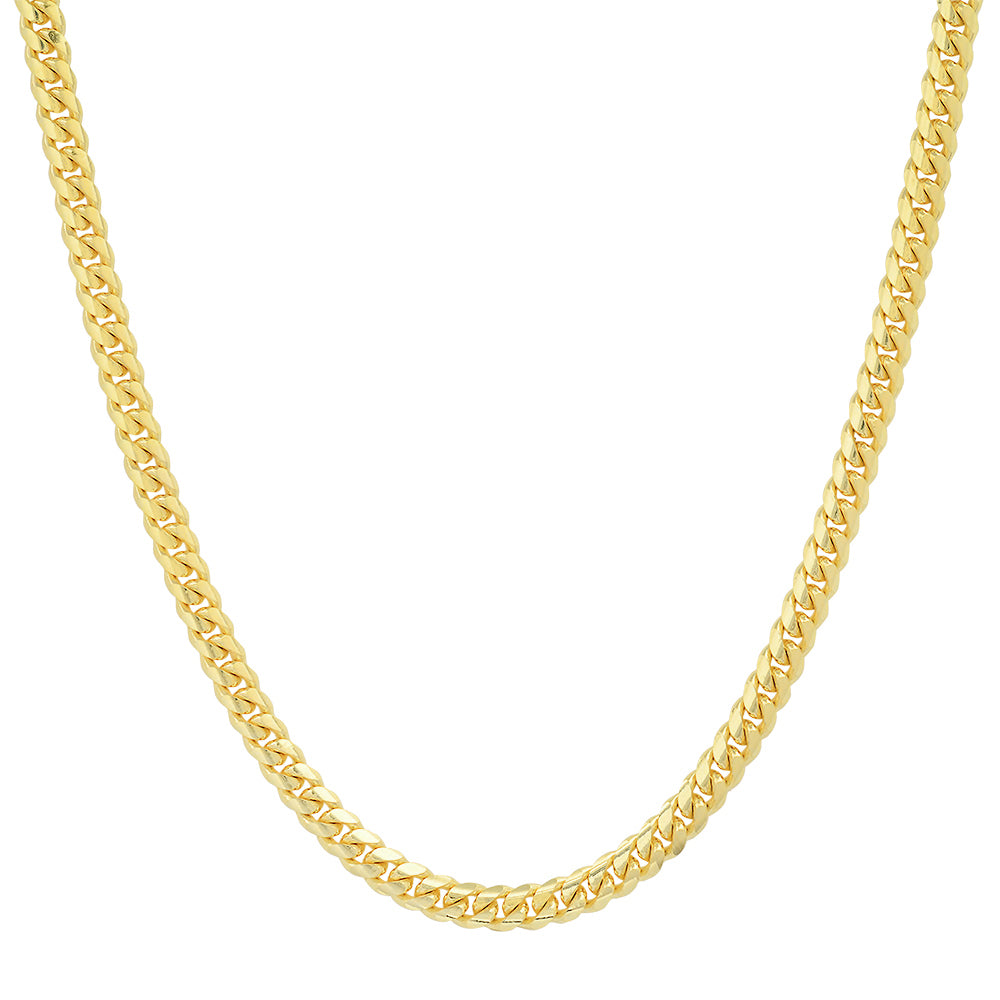 4mm miami cuban shop link chain 14k