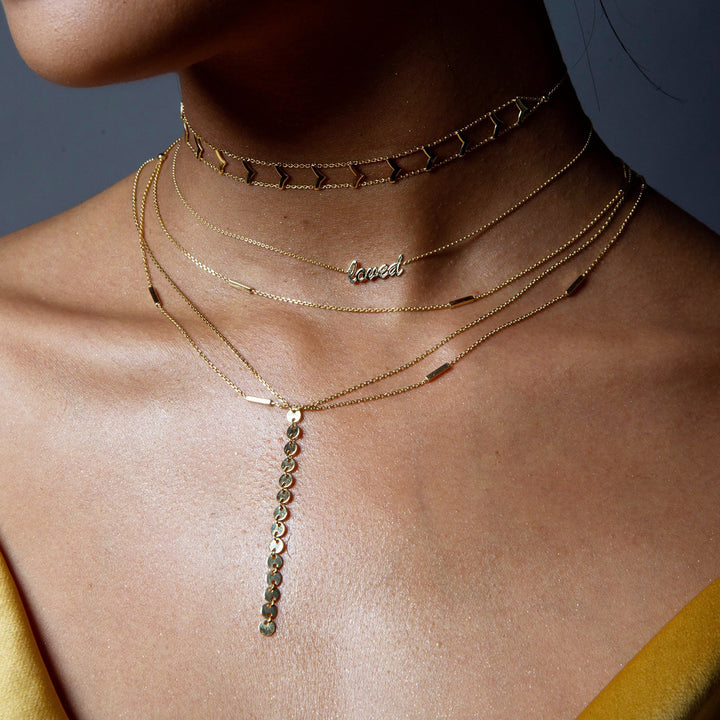 14K Gold Drip Necklace LLGC-034