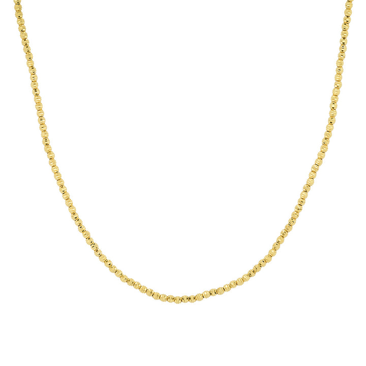 2MM Moon Cut Necklace - 14K