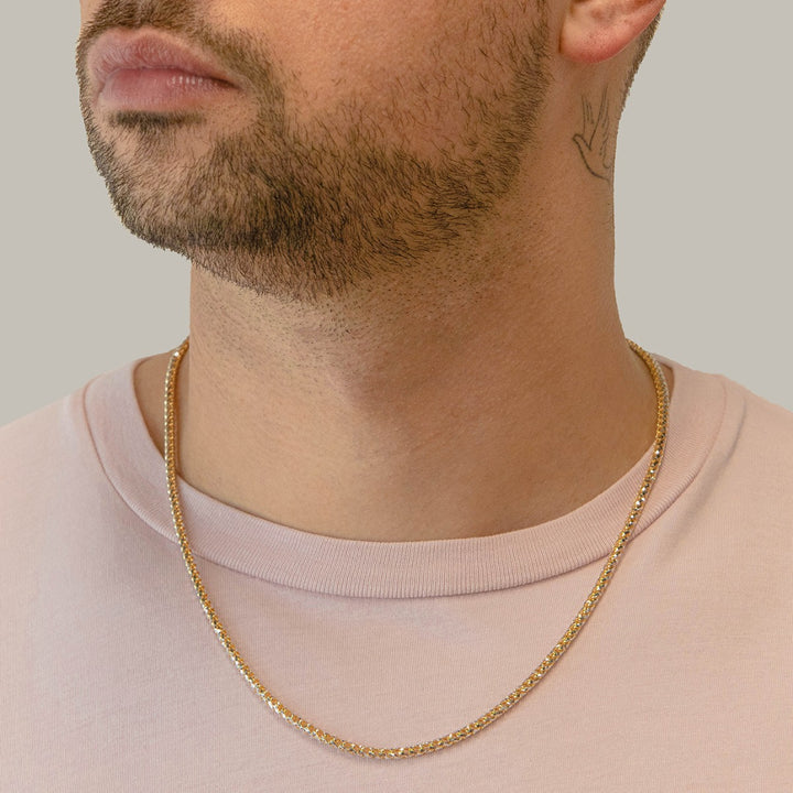 3MM Two Tone Franco Chain - 14K