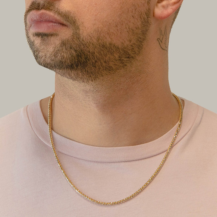 2MM Two Tone Franco Chain - 14K