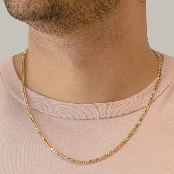 3MM Two Tone Franco Chain - 14K