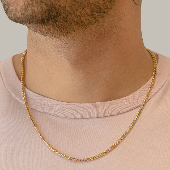 2MM Two Tone Franco Chain - 14K